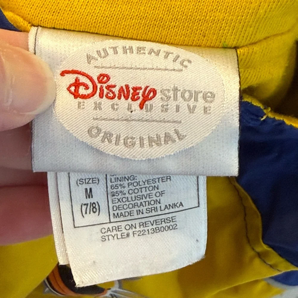 Disney Store Exclusive The Incredibles Zip Up Jacket Kids Size 7/8 Blue Yellow